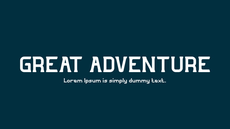 GREAT ADVENTURE Font Family