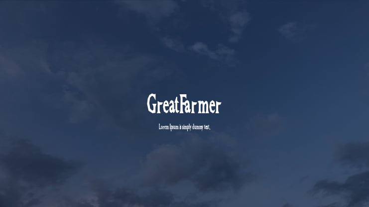 GreatFarmer Font
