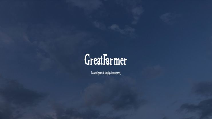 GreatFarmer Font