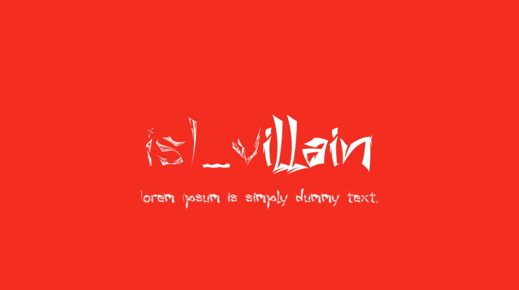 ISL_Villain Font