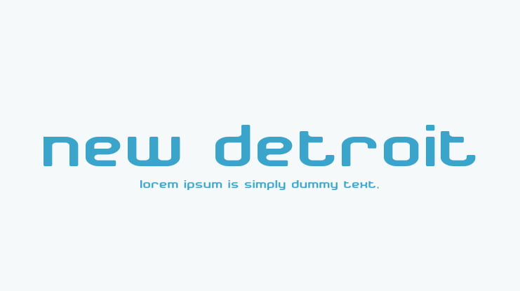 New Detroit Font