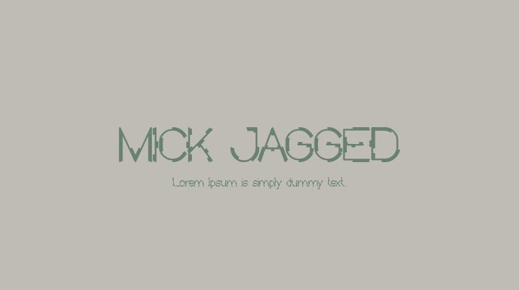 MICK JAGGED Font