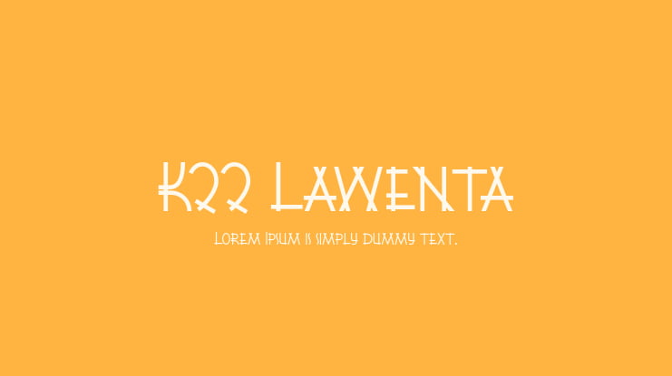 K22 Lawenta Font