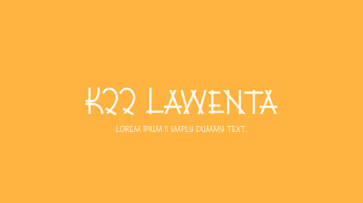 K22 Lawenta Font
