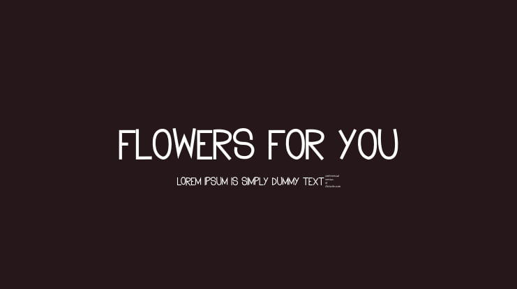 Flowers for you Font