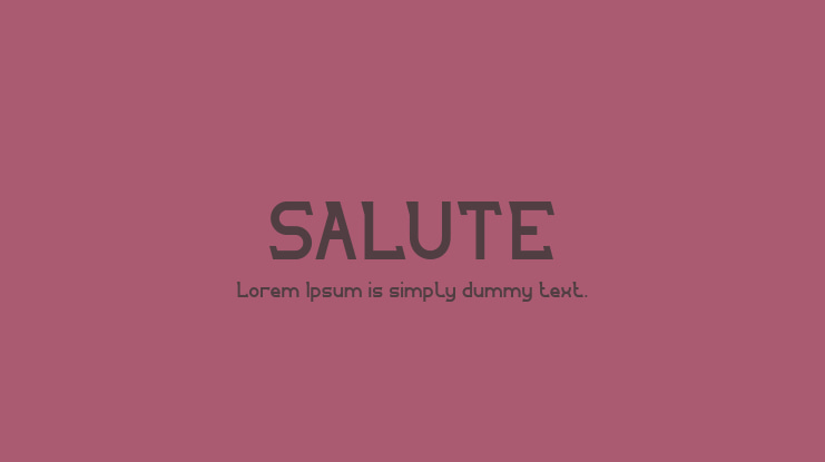 SALUTE Font Family