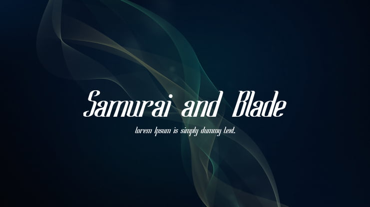 Samurai and Blade Font