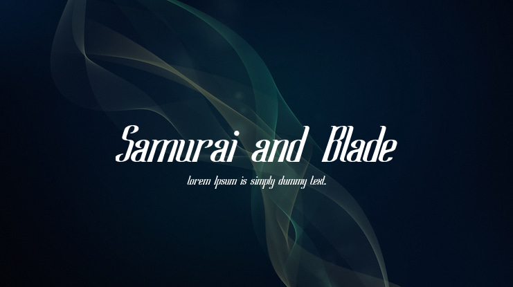 Samurai and Blade Font