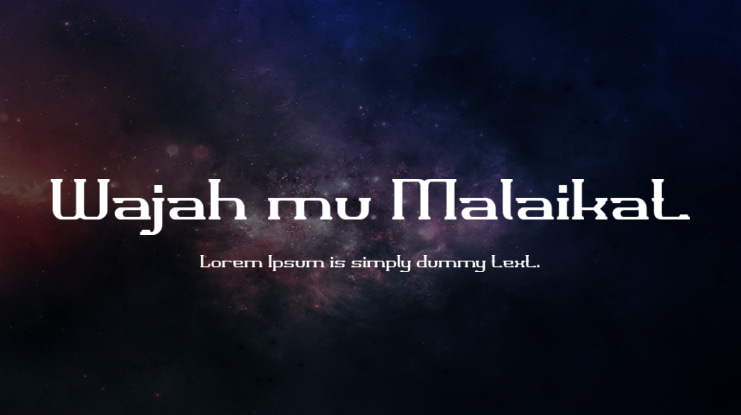 Wajah mu Malaikat Font