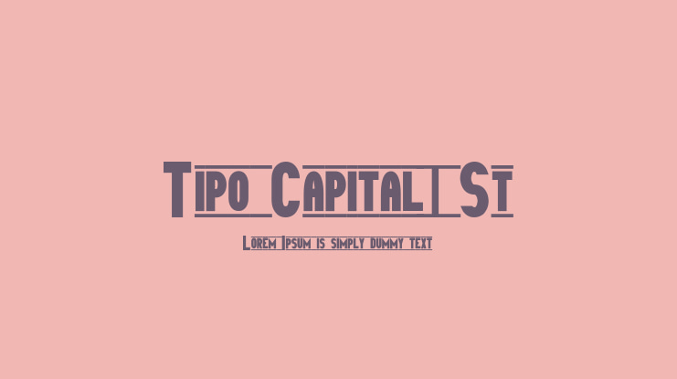 Tipo Capital1 St Font