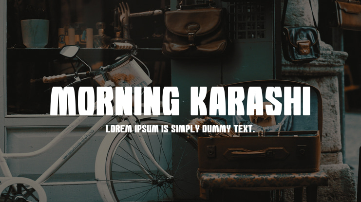 Morning Karashi Font