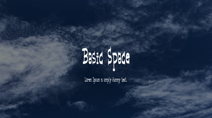 Basic Space Font