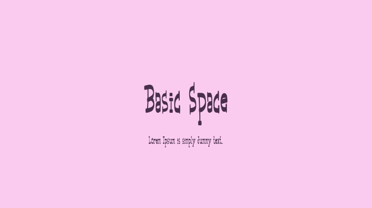 Basic Space Font