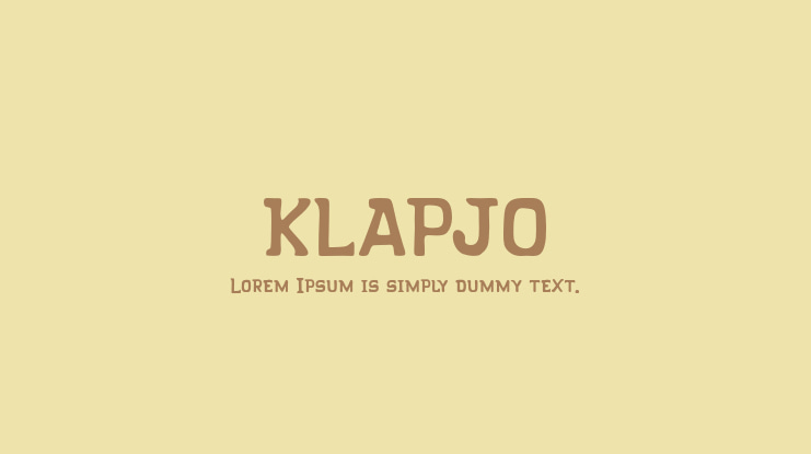 KLAPJO Font Family