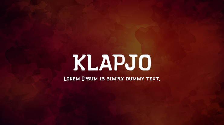 KLAPJO Font Family