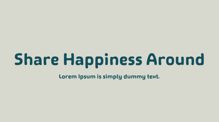 Share Happiness Around Font Family