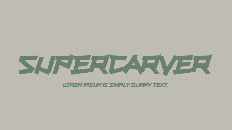 Supercarver Font