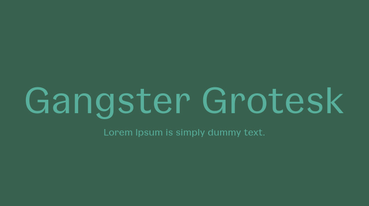 Gangster Grotesk Font Family