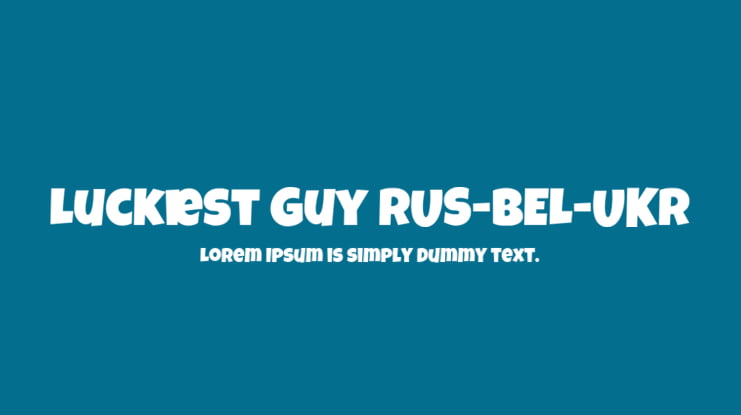 Luckiest Guy RUS-BEL-UKR Font