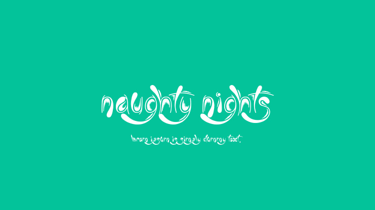 Naughty Nights Font