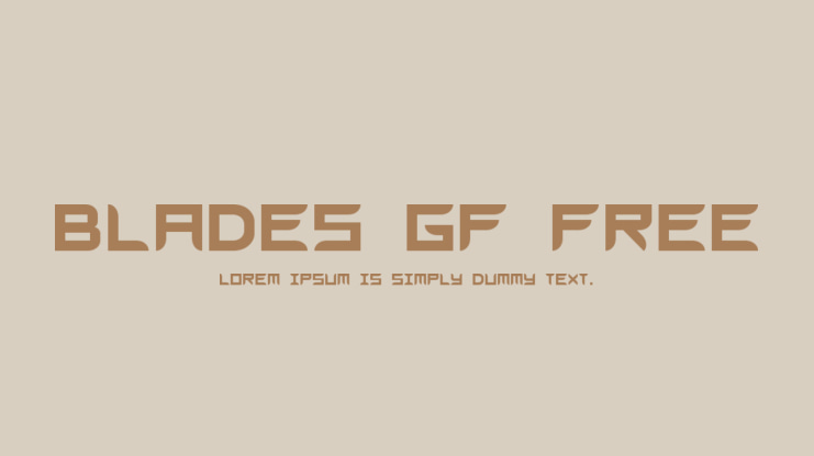 Blades GF Free Font