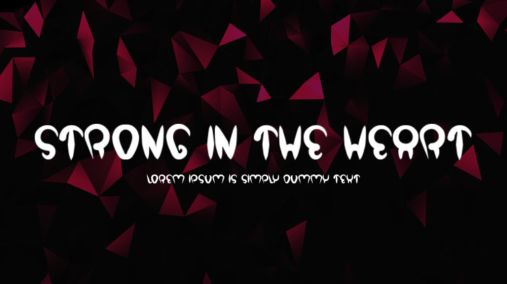strong in the heart Font