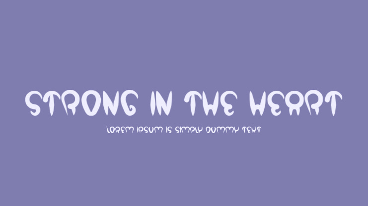 strong in the heart Font