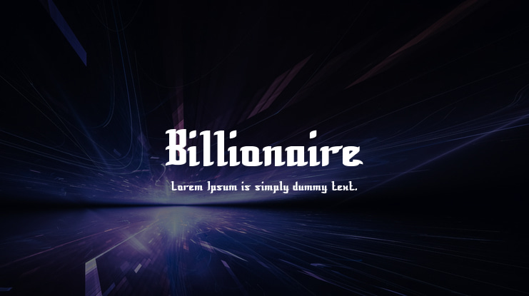 Billionaire Font