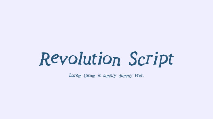 Revolution_Script Font