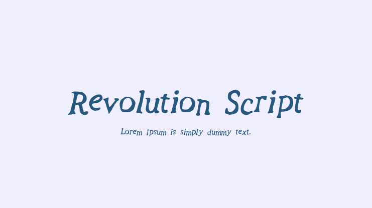 Revolution_Script Font