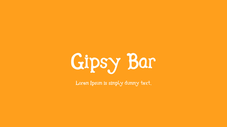 Gipsy Bar Font