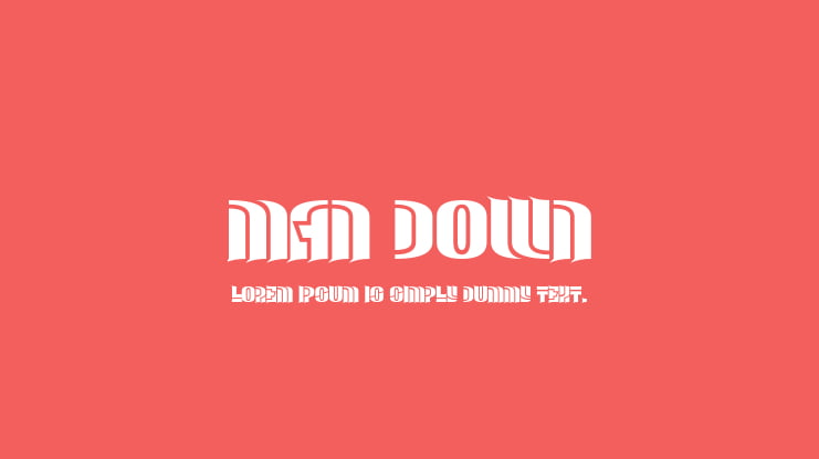 Man Down Font