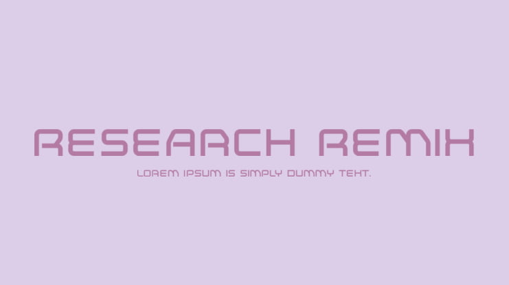 Research Remix Font