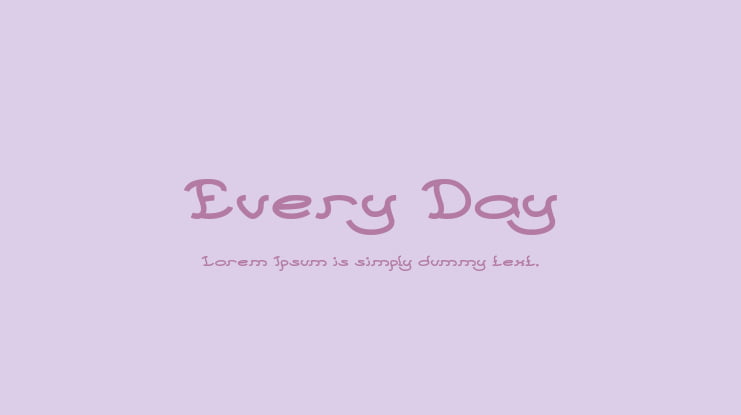 Every Day Font