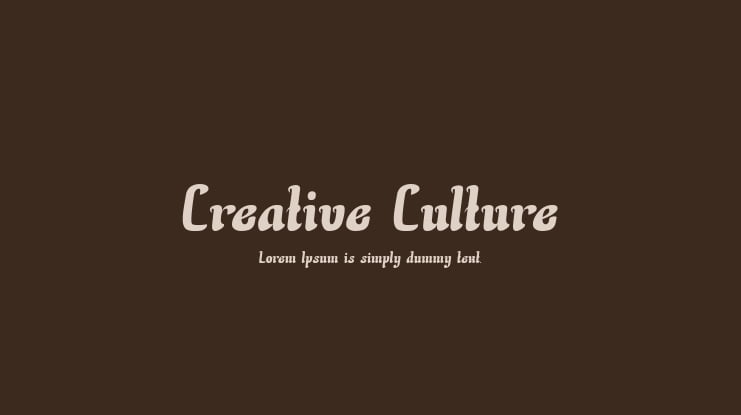 Creative Culture Font
