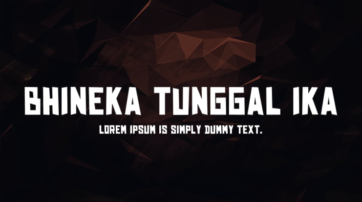 BHINEKA TUNGGAL IKA Font