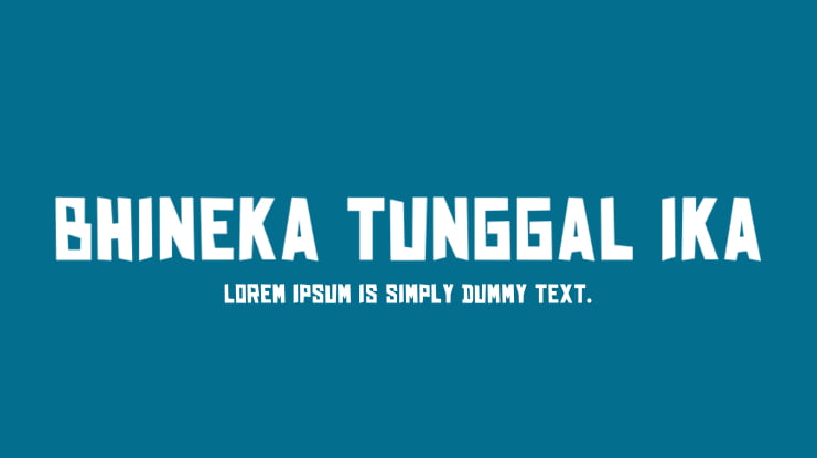 BHINEKA TUNGGAL IKA Font