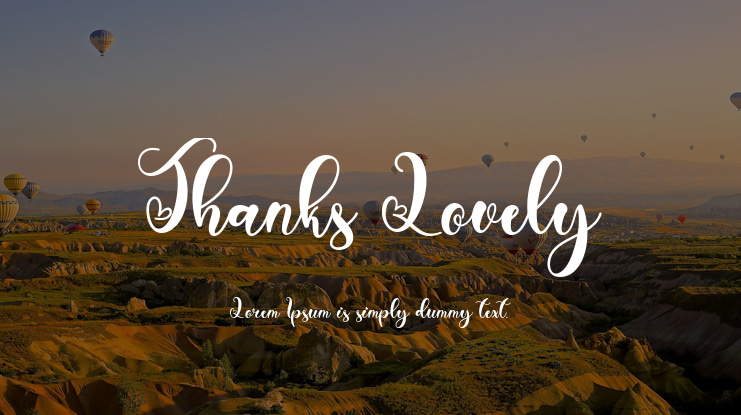 Thanks Lovely Font