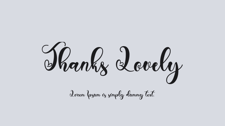 Thanks Lovely Font