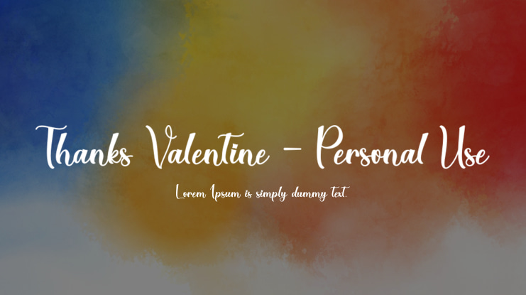 Thanks Valentine - Personal Use Font