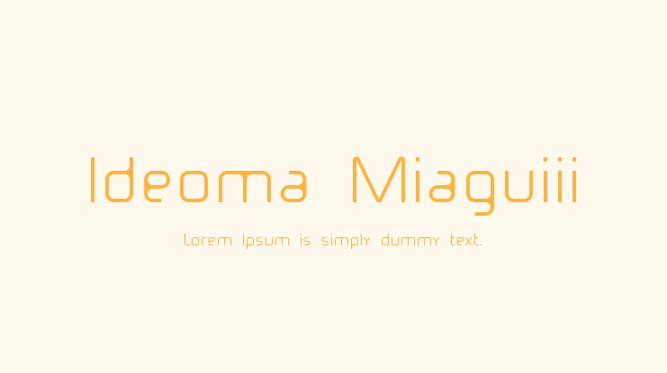 Ideoma Miaguiii Font
