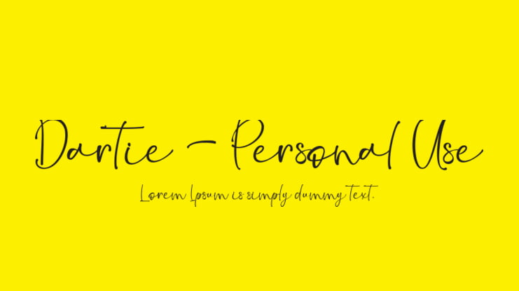 Dartie - Personal Use Font