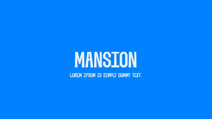 Mansion Font