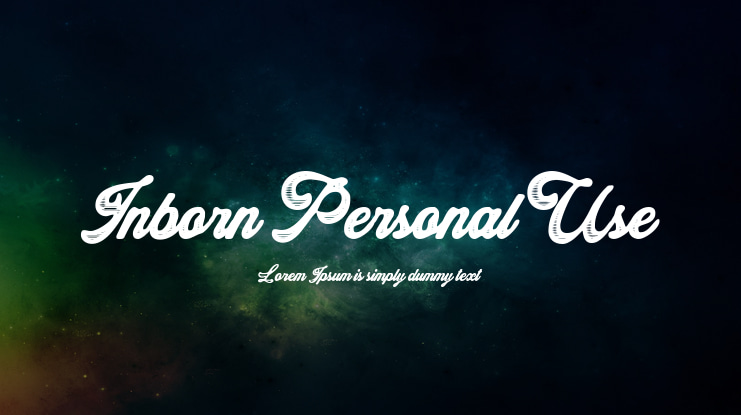 Inborn Personal Use Font
