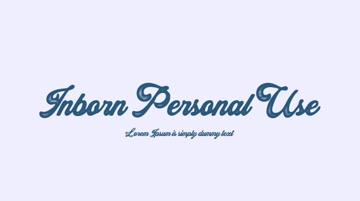 Inborn Personal Use Font