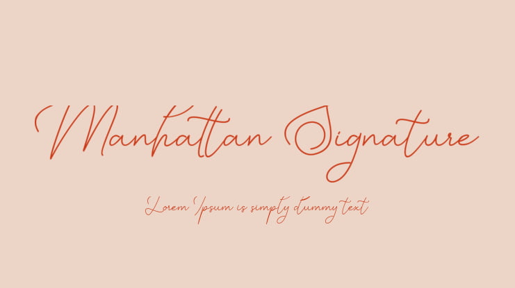 Manhattan Signature Font