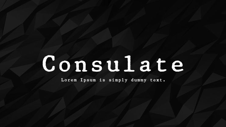 Consulate Font