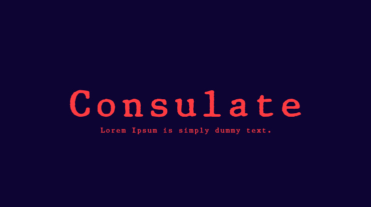 Consulate Font