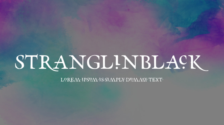 Stranglinblack Font