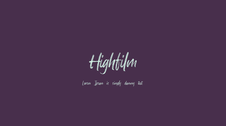 Highfilm Font